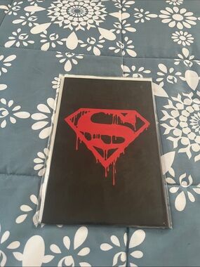DC Comics Black Notebook with Red Dripping Superman Logo